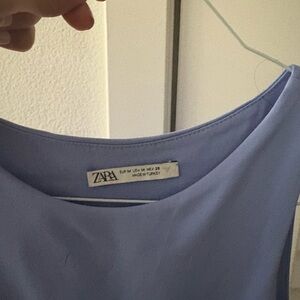 Zara Soft Blue Sleeveless Blouse new